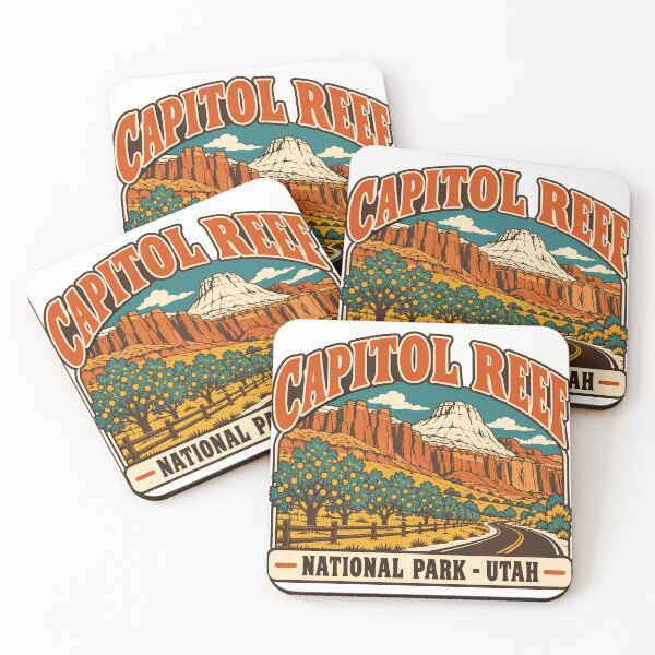 Item preview, Capitol Reef National Park Gift - Retro Capitol Reef Souvenir designed and sold by RedRubyBubble.
