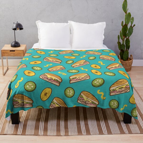 Item preview, Cuban Sandwich Retro Food Pattern | Miami Deli Cubano with Pickles and Plantain Chips designed and sold by StickyGuys.