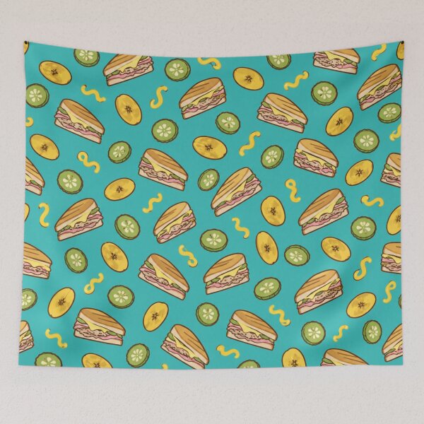Item preview, Sándwich cubano con un toque retro | Sándwich cubano de Miami Deli con pepinillos y chips de plátano designed and sold by StickyGuys.