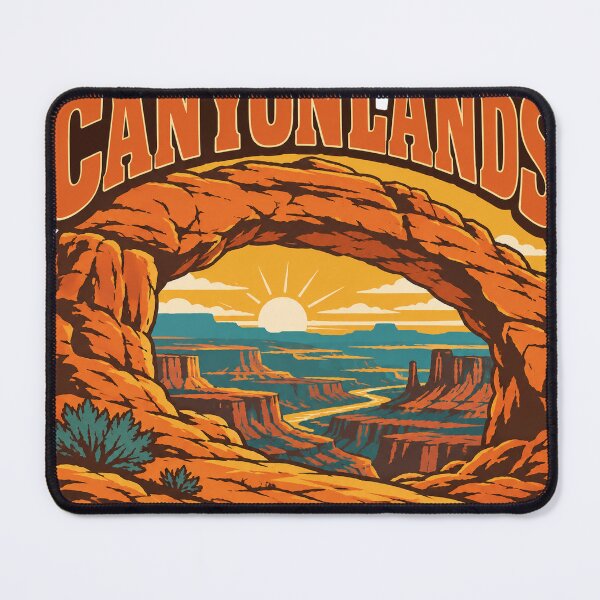 Item preview, Canyonlands National Park Gift - Retro Canyonlands Souvenir designed and sold by RedRubyBubble.