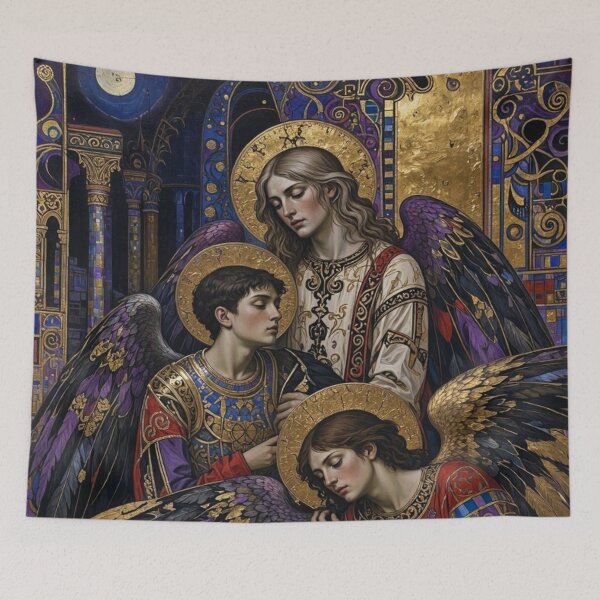 Item preview, Abstract Medieval Goth Angels Art designed and sold by TheDarkWardrobe.