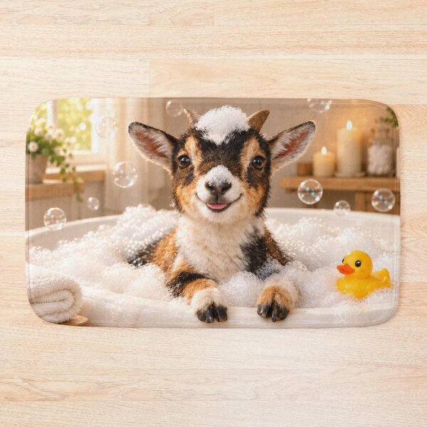 Item preview, Relaxing Nigerian Dwarf Goat Bubble Bath designed and sold by Sillytoe.