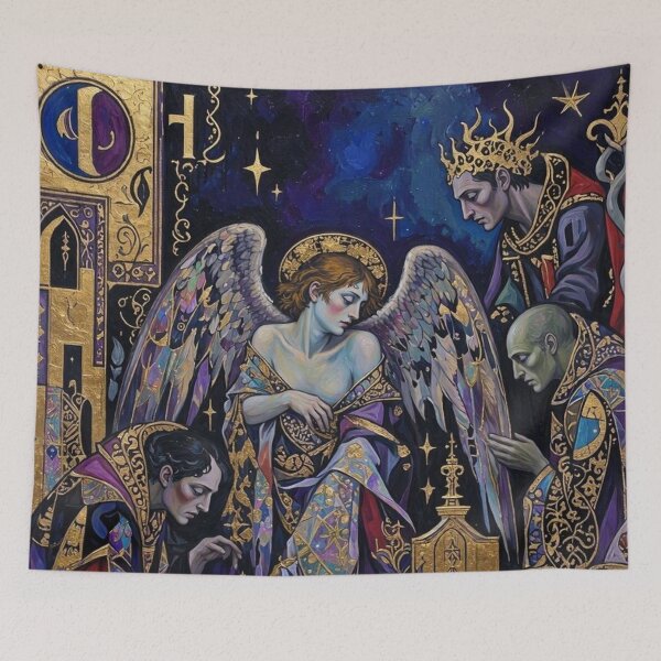 Item preview, Abstract Medieval Goth Angels Art designed and sold by TheDarkWardrobe.