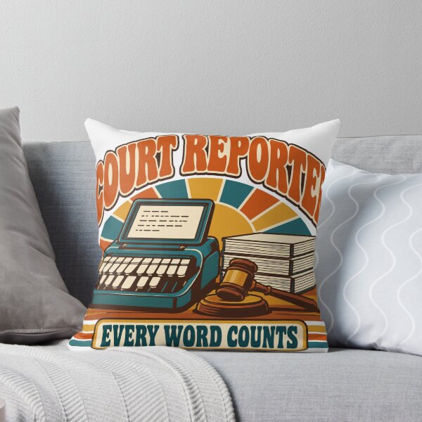 Item preview, Court Reporter Gift - Every Word Counts designed and sold by RedRubyBubble.