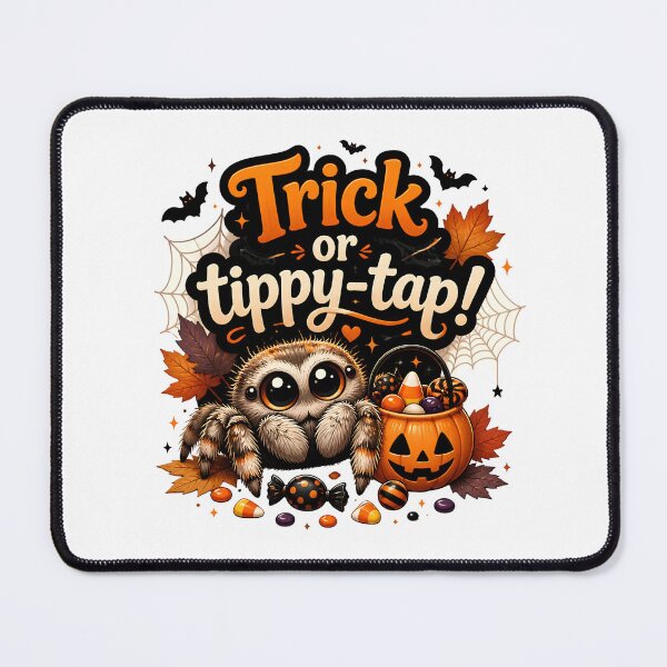 Item preview, Jumping Spider Halloween – Trick or Tippy-Tap – Cute Spider Halloween Humor designed and sold by CuteDesignables.
