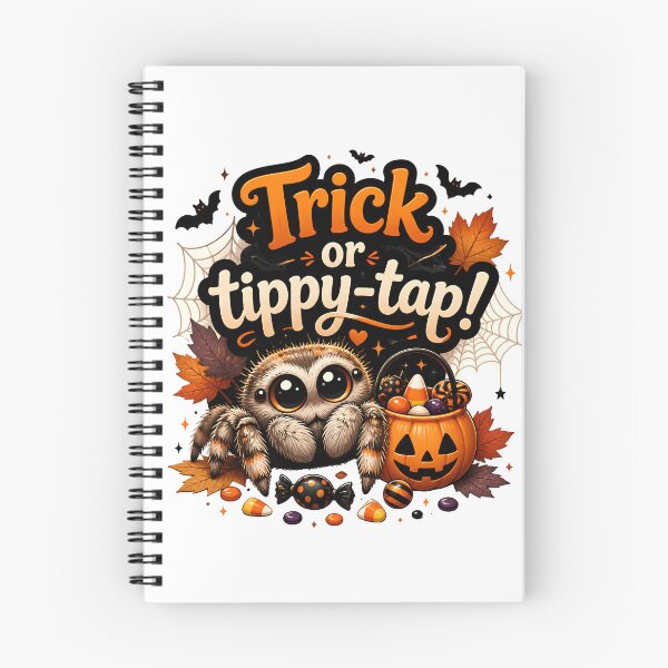 Item preview, Jumping Spider Halloween – Trick or Tippy-Tap – Cute Spider Halloween Humor designed and sold by CuteDesignables.