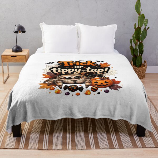 Item preview, Jumping Spider Halloween – Trick or Tippy-Tap – Cute Spider Halloween Humor designed and sold by CuteDesignables.