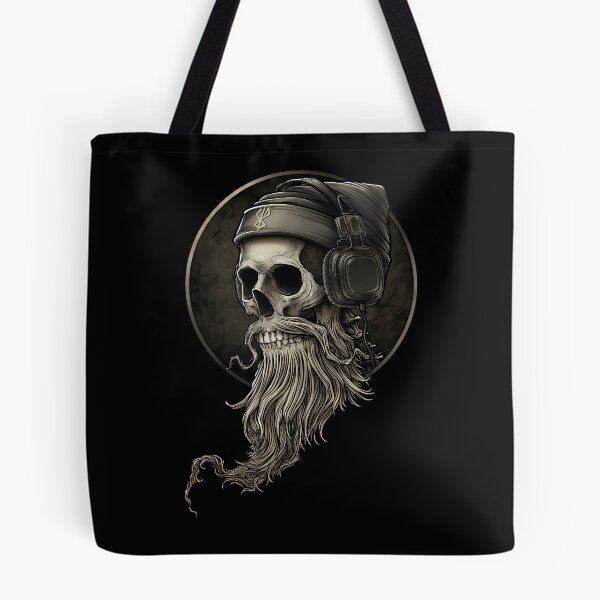 Item preview, Viking-Vintage-Skull-Beard-With-Headphone designed and sold by erreralob.