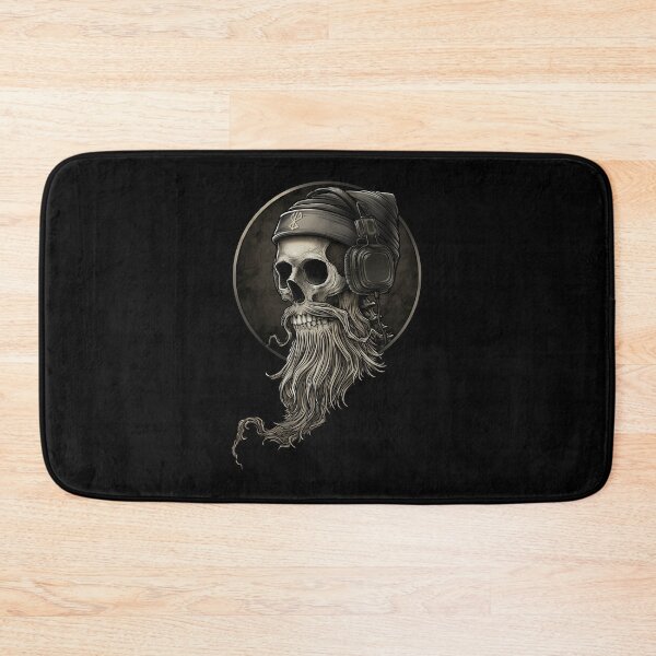 Item preview, Viking-Vintage-Skull-Beard-With-Headphone designed and sold by erreralob.