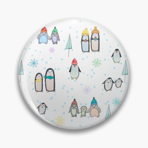 Item preview, Cute penguins hand drawn in watercolor and ink designed and sold by Boy and Belugee Studio.