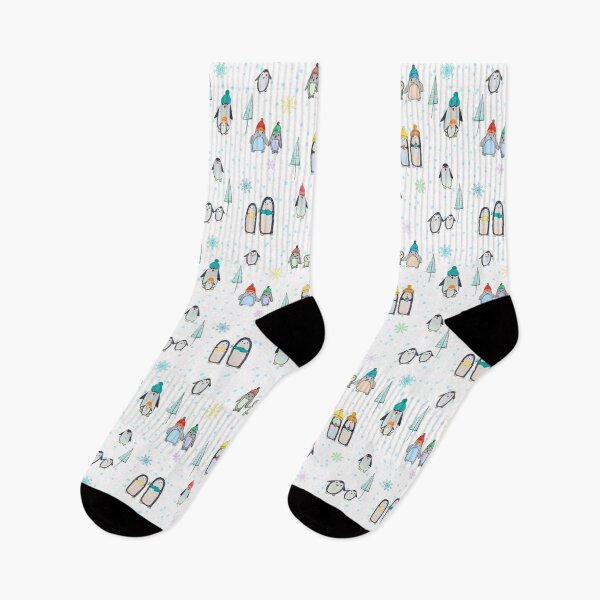 Artikelvorschau, Niedliche Pinguine, handgezeichnet in Aquarell und Tusche entworfen und verkauft von Boy and Belugee Studio.
