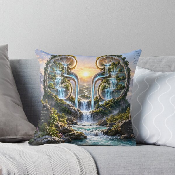 Item preview, Health Flows Further – Kidney Waterfall Renal Wellness Art designed and sold by Mirgonhood.
