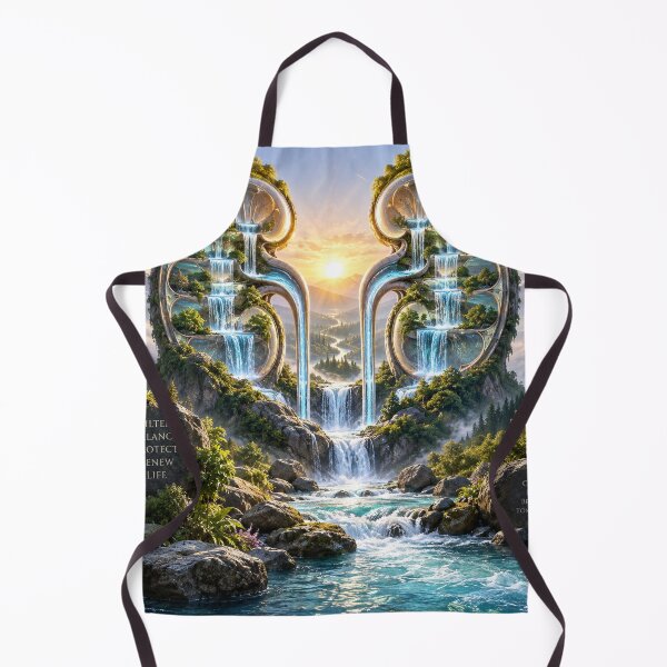 Item preview, Health Flows Further – Kidney Waterfall Renal Wellness Art designed and sold by Mirgonhood.