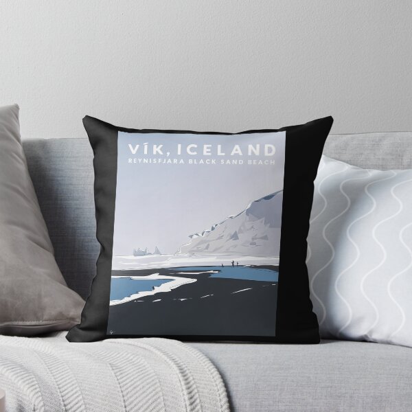 Item preview, Vik-Reynisfjara-Black-Sand-Beach-Iceland-Travel-Poster designed and sold by selfrapozax.