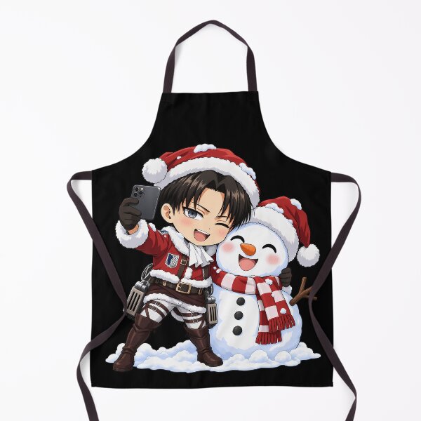 Item preview, Levi Ackerman Attack on Titan Christmas Selfie Snowman designed and sold by mildaclairmo.