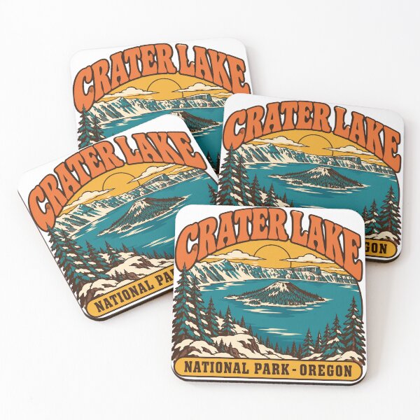 Item preview, Crater Lake National Park Gift - Retro Crater Lake Souvenir designed and sold by RedRubyBubble.