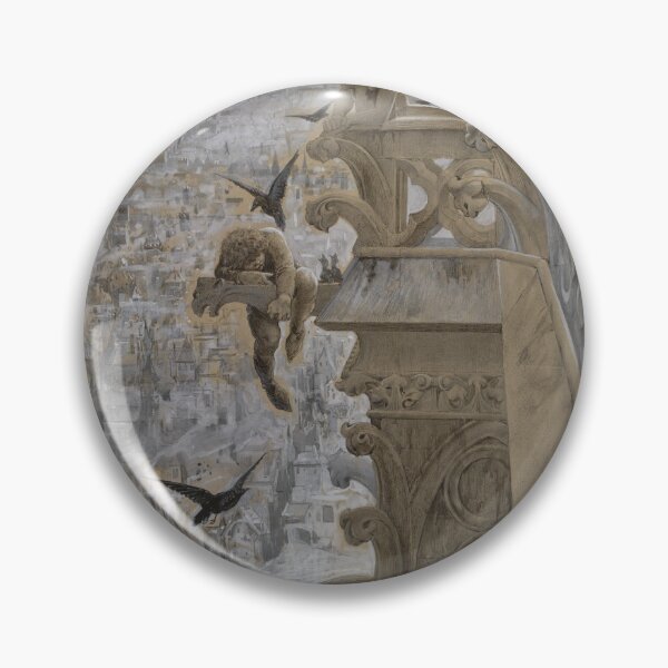 Item preview, Dibujo de la catedral gótica de Notre-Dame de París, realizado por Luc-Olivier Merson en 1881. designed and sold by opptop.