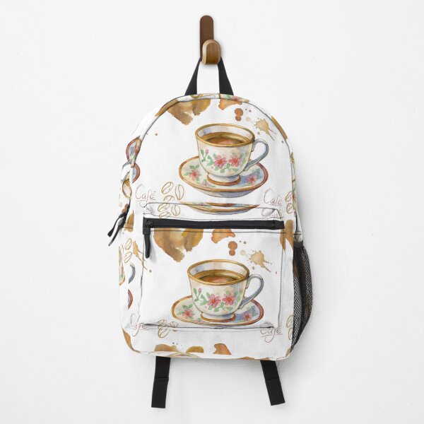 Item preview, Vintage Watercolor Teacup & Coffee Art Print designed and sold by Aelmajaoui.