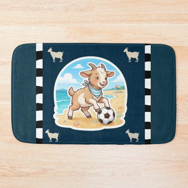 Item preview, Cute Goat Playing Soccer Beach designed and sold by Azurart2.