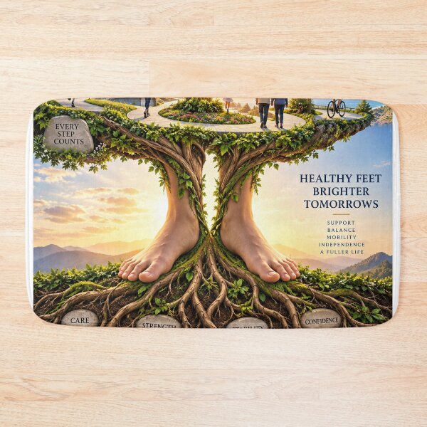 Item preview, Healthy Feet, Brighter Tomorrows – Podiatry Wellness Art designed and sold by Mirgonhood.