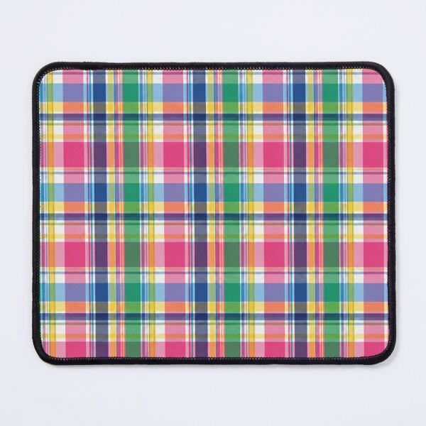 Item preview, Madras Plaid Pattern | Bright Preppy Summer Check in Pink, Green, Yellow and Blue designed and sold by StickyGuys.