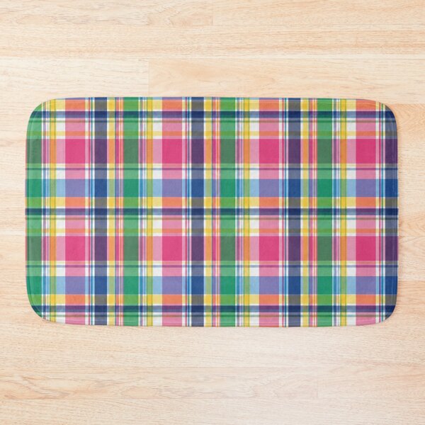 Item preview, Madras Plaid Pattern | Bright Preppy Summer Check in Pink, Green, Yellow and Blue designed and sold by StickyGuys.