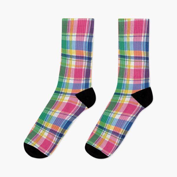 Item preview, Madras Plaid Pattern | Bright Preppy Summer Check in Pink, Green, Yellow and Blue designed and sold by StickyGuys.