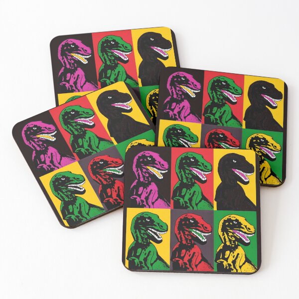 Aperçu de l'œuvre Réplique de grille de dinosaure pop art créée et vendue par Segasworks.