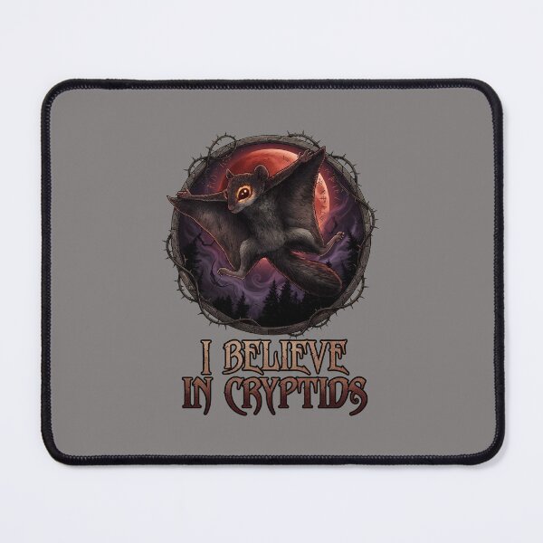 Item preview, I Believe Flying Squirrel Retro Sunset Badge-79 designed and sold by KevinKruger.