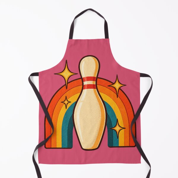 Item preview, Retro 1970s Bowling Pin Rainbow Arc Art – Groovy Vintage Print designed and sold by MagicMakerPh.