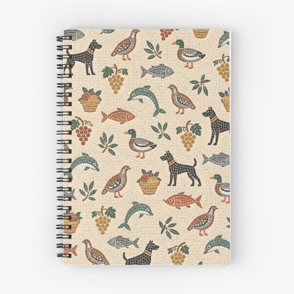 Item preview, Pompeii Mosaic Pattern | Ancient Roman Floor Mosaic with Dogs, Fish, Birds and Grapes designed and sold by StickyGuys.