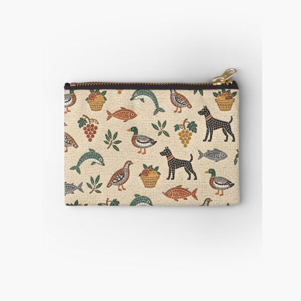 Item preview, Pompeii Mosaic Pattern | Ancient Roman Floor Mosaic with Dogs, Fish, Birds and Grapes designed and sold by StickyGuys.
