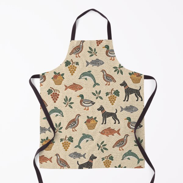Item preview, Pompeii Mosaic Pattern | Ancient Roman Floor Mosaic with Dogs, Fish, Birds and Grapes designed and sold by StickyGuys.