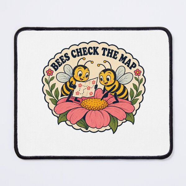 Item preview, Honeybees Reading a Flower Map designed and sold by Pixdot.