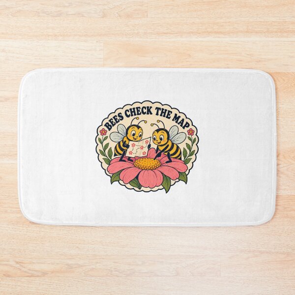 Item preview, Honeybees Reading a Flower Map designed and sold by Pixdot.