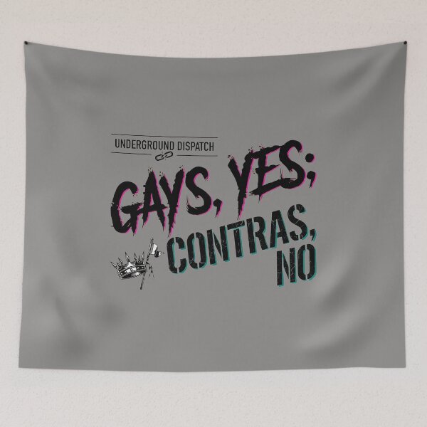Item preview, GAYS YES; CONTRAS NO Newspaper Shirt-39 designed and sold by BastiaWusten.