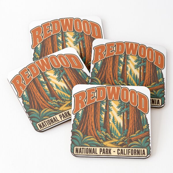 Item preview, Redwood National Park Gift - Retro Redwood Souvenir designed and sold by RedRubyBubble.