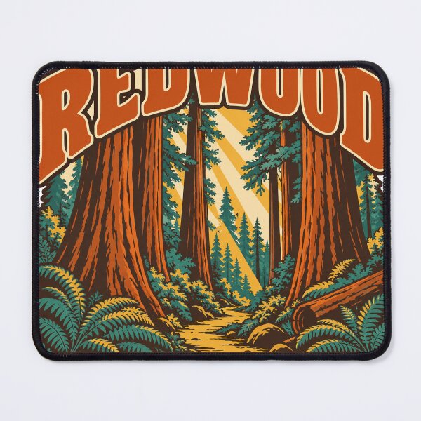 Item preview, Redwood National Park Gift - Retro Redwood Souvenir designed and sold by RedRubyBubble.