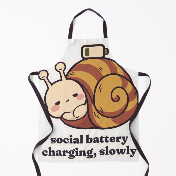 Item preview, Introvert Snail Social Battery Charging Slowly designed and sold by OuqCreations.