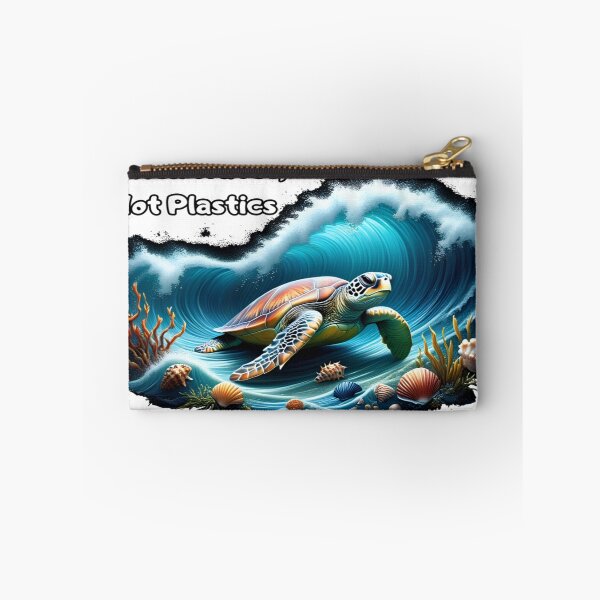 Item preview, Sea Turtle Ocean Waves – Catch Waves Not Plastics designed and sold by DigiArt8Design.