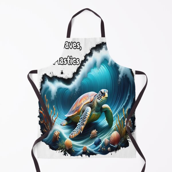 Item preview, Sea Turtle Ocean Waves – Catch Waves Not Plastics designed and sold by DigiArt8Design.