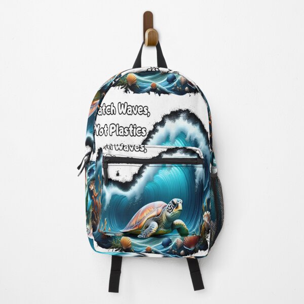 Item preview, Sea Turtle Ocean Waves – Catch Waves Not Plastics designed and sold by DigiArt8Design.