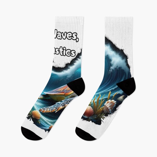 Item preview, Sea Turtle Ocean Waves – Catch Waves Not Plastics designed and sold by DigiArt8Design.