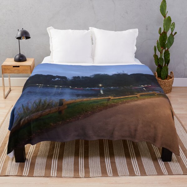 Item preview, Lights around a Lake Early Autumn Evening designed and sold by Lu-Lula.