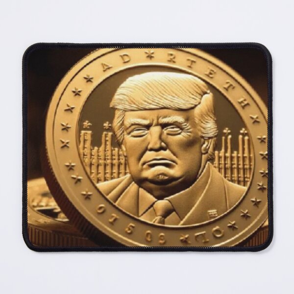 Item preview, Donald Trump Gold Dollar Coin Portrait Art designed and sold by AkkoAkko.