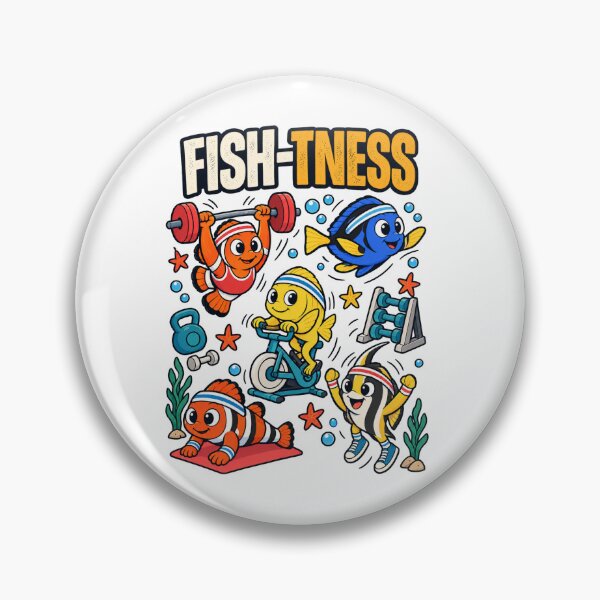 Item preview, Fish-Tness Funny Workout Fish Cartoon designed and sold by meesara.
