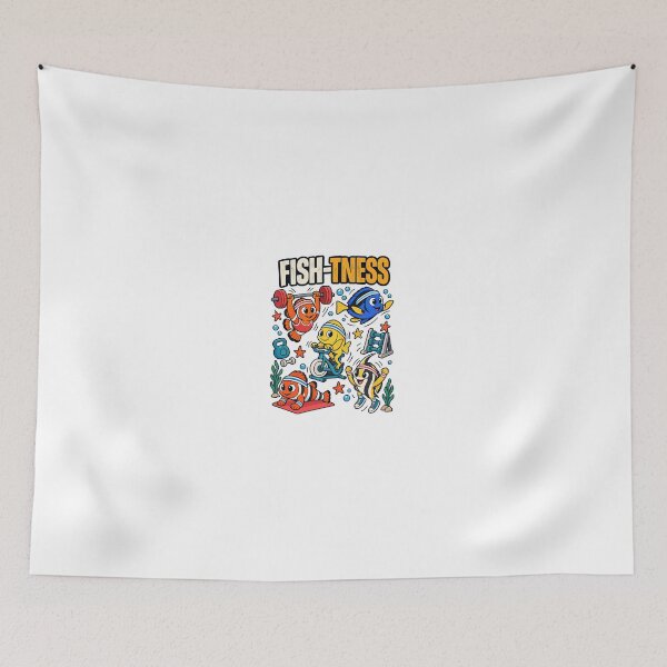 Item preview, Fish-Tness Funny Workout Fish Cartoon designed and sold by meesara.