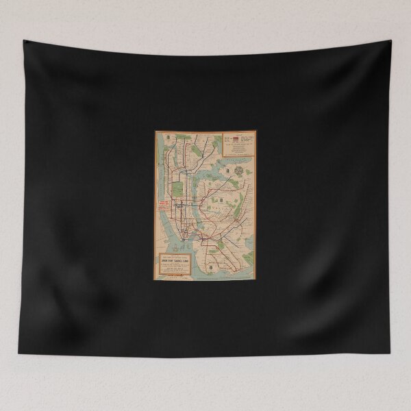 Item preview, Vintage-New-York-Subway-Map-1954 designed and sold by maciet.
