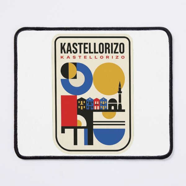 Item preview, Retro Kastellorizo Bauhaus Geometric Skyline designed and sold by k3rstman1.