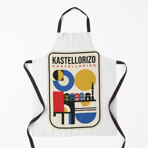 Item preview, Retro Kastellorizo Bauhaus Geometric Skyline designed and sold by k3rstman1.